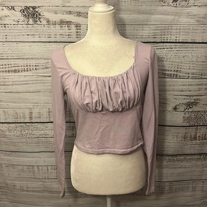 Purple long sleeve crop top from SO size large